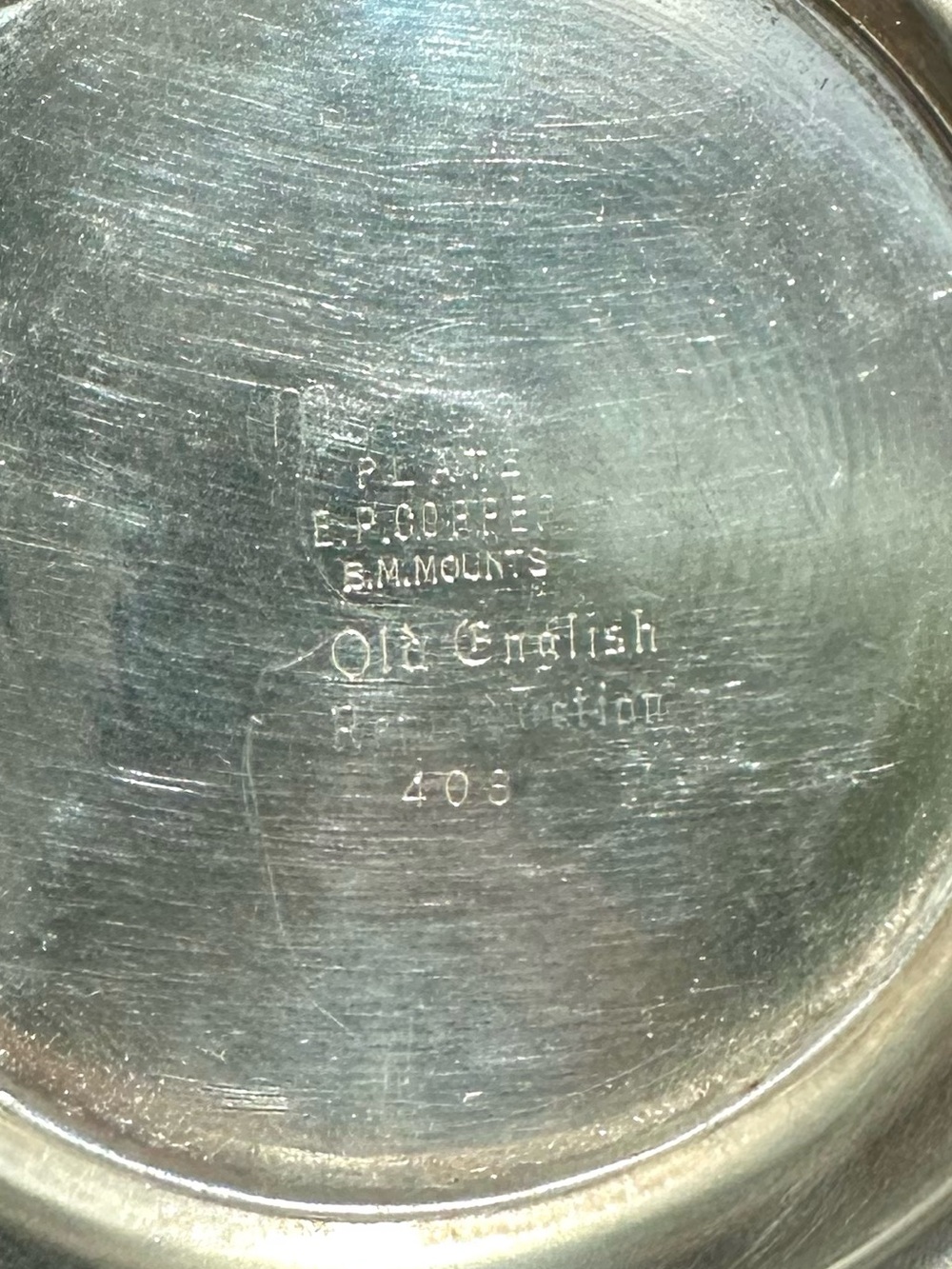 Vintage Silverplate Coffee Pot Old English Reproduction EP Copper Teapot 403 - Picture 4 of 4